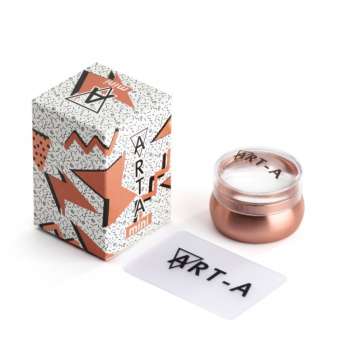 Штамп розовое золото мини, силиконовый 3,5 см. +скрапер   