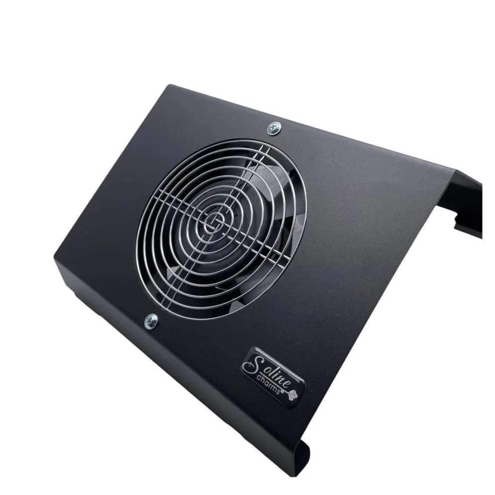 Пылесос настольный металлический для маникюра 60W Soline Charms (черный) 