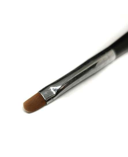 Кисть овал №8 для геля черная в тубе