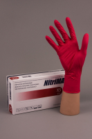 Перчатки нитриловые Nitrimax красные 50 пар упаковка размер M