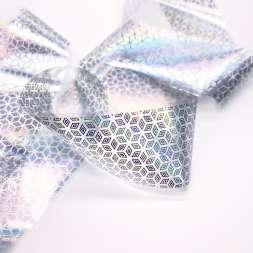 1468 Фольга переводная 4*50 см хром голография кубики 