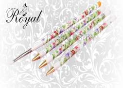 Набор кисточек Royal для росписи 4 шт белые с дизайном
