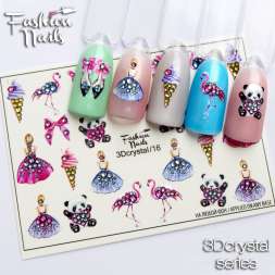 Fashion Nails Слайдер-дизайн 3D CRYSTAL № 16