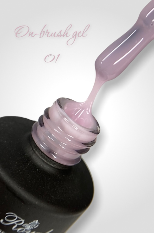 Гель Royal ON-BRUSH для укрепления и наращивания в бутылке 10 мл. OBG01