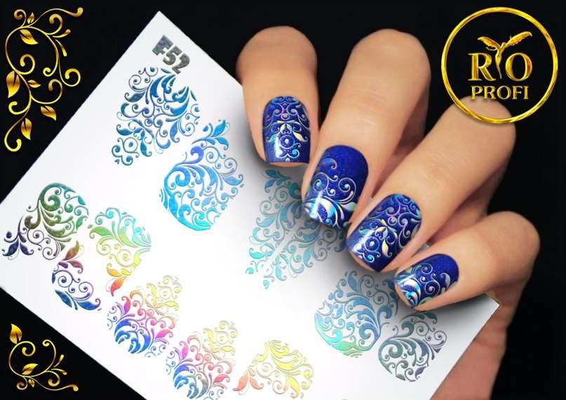 Rio Profi Слайдер дизайн фольгированный Серебро №52