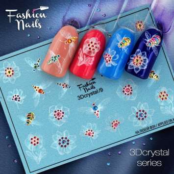 Fashion Nails Слайдер-дизайн 3D CRYSTAL № 9