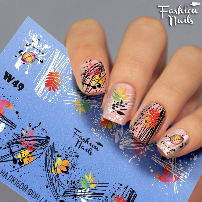 Fashion Nails Слайдер-дизайн WHITE № 49