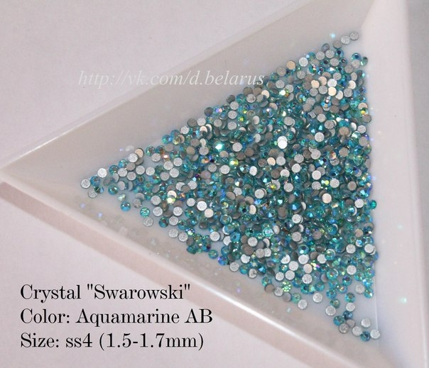 Стразы ss4 Aquamarine AB 1.5-1.7mm 100шт 