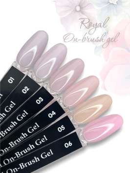 Гель Royal ON-BRUSH для укрепления и наращивания в бутылке 10 мл. OBG02