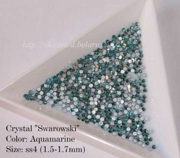 Стразы ss4 Aquamarine 1.5-1.7mm 100шт 