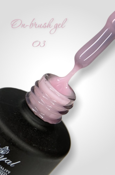 Гель Royal ON-BRUSH для укрепления и наращивания в бутылке 10 мл. OBG03