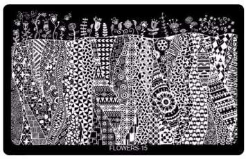 Большой диск для стемпинга (16.2*10.2 см) №FLOWERS-15