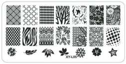 Пластина для стемпинга пластиковая 6*12 см XY-L05
