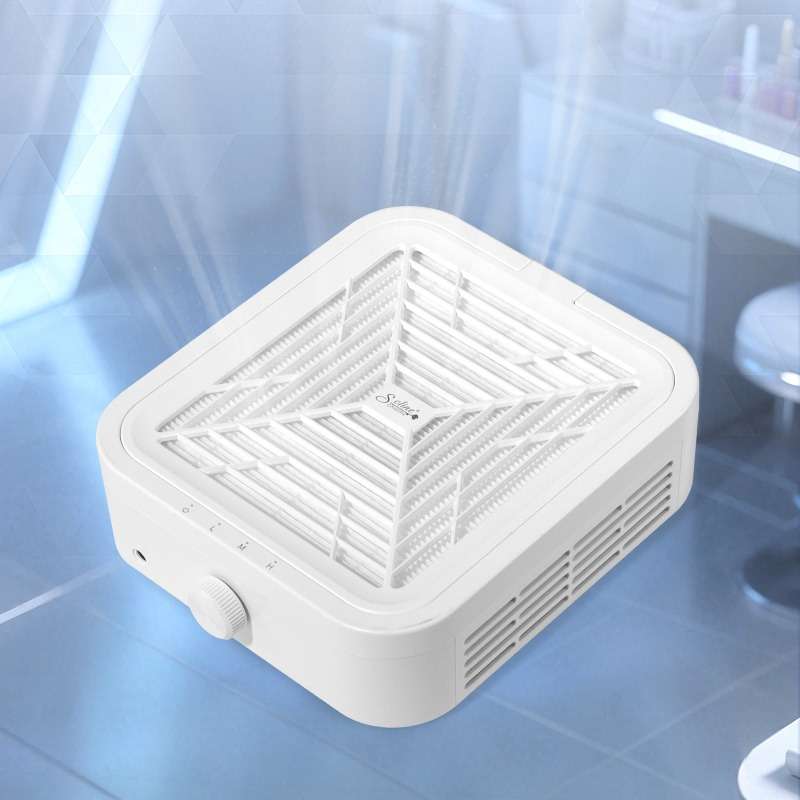 Настольный пылесос для маникюра Soline LX-301 (120W, белый) — мощное удаление опила с HEPA-фильтром