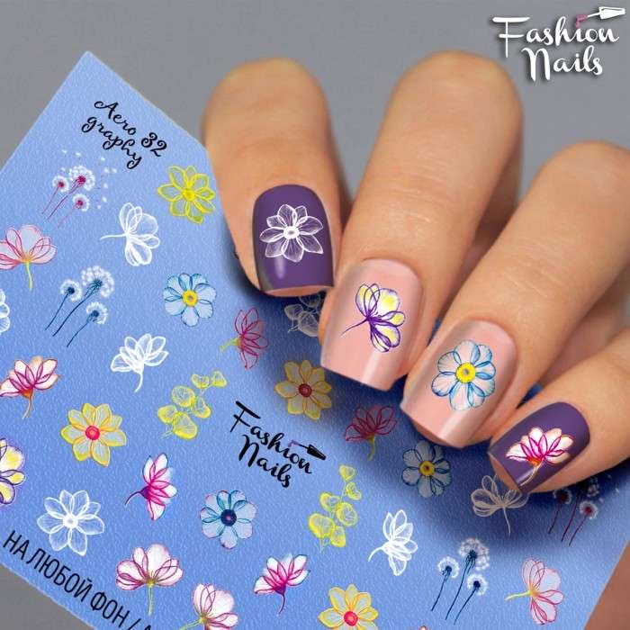 Fashion Nails Слайдер-дизайн AEROGRAPHY № 32