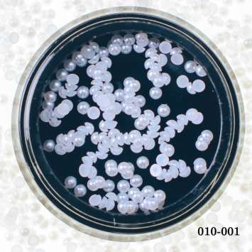 Жемчуг Hanami полусфера, белый, 2мм 2 гр.