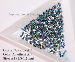 Стразы ss4 Amethyst AB 1.5-1.7mm 100шт