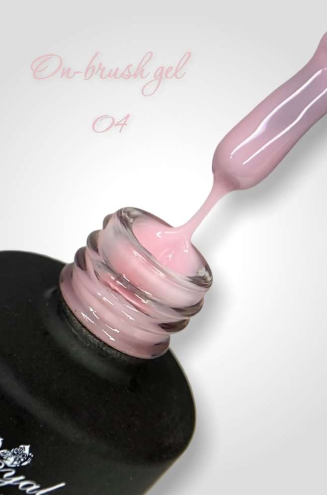 Гель Royal ON-BRUSH для укрепления и наращивания в бутылке 10 мл. OBG04