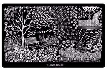 Большой диск для стемпинга (16.2*10.2 см) №FLOWERS-16