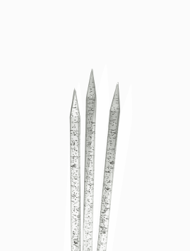 Акриловые апельсиновые палочки 50 шт - серебро