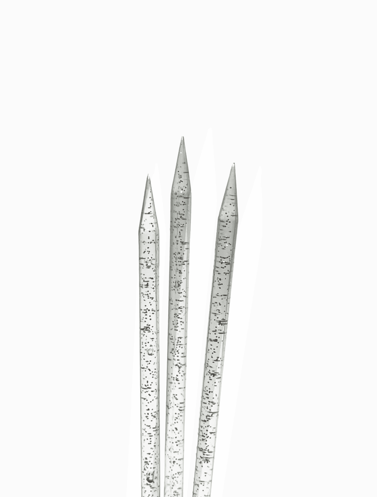 Акриловые апельсиновые палочки 50 шт - серебро