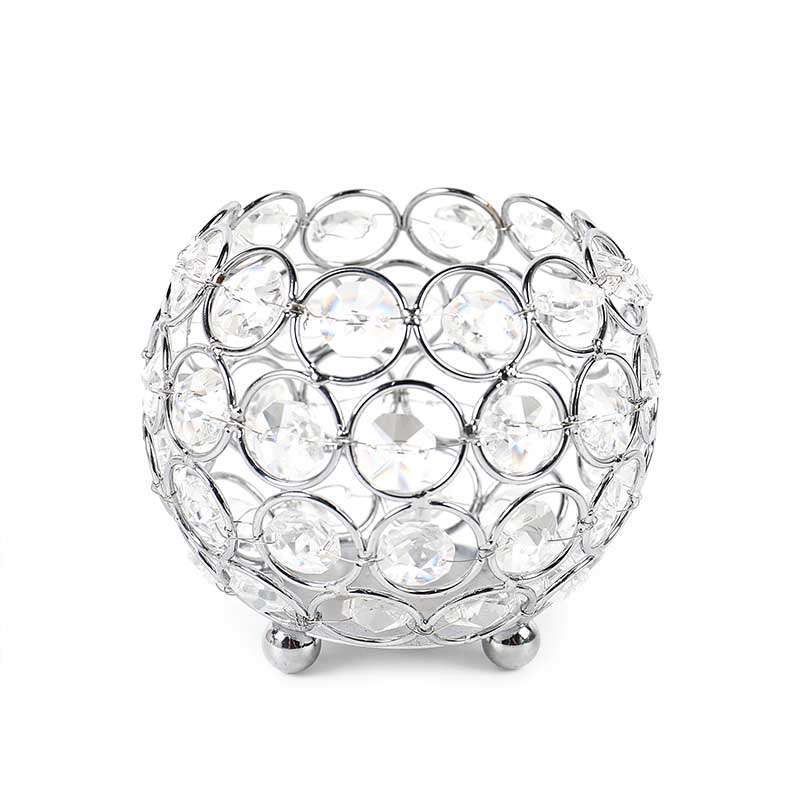 Подставка для кистей с кристаллами серебряная