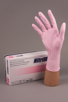 Перчатки нитриловые Nitrimax розовые 50 пар упаковка размер M