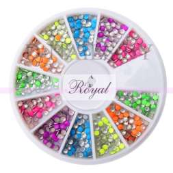 Каруселька с цветными камнями 2 мм