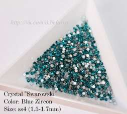 Стразы ss4 Blue Zircon 1.5-1.7mm 100шт 