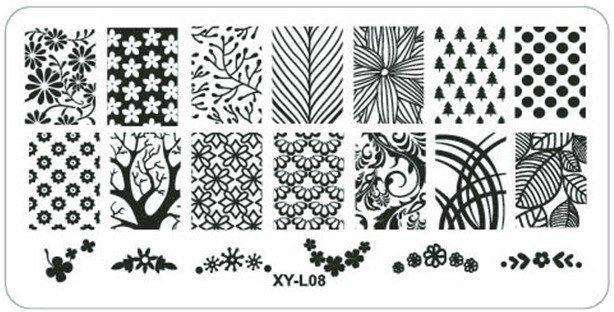 Пластина для стемпинга пластиковая 6*12 см XY-L08