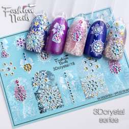 Fashion Nails Слайдер-дизайн 3D CRYSTAL № 18