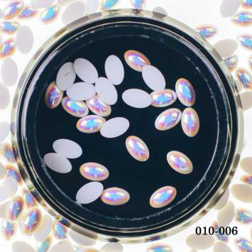 Жемчужина-премиум перламутровая белая овал 25 шт.