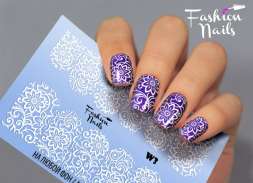 Fashion Nails Слайдер-дизайн WHITE № 3