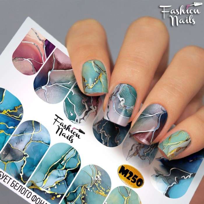 Fashion Nails Слайдер-дизайн METALLIC № 250