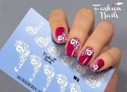 Fashion Nails Слайдер-дизайн WHITE № 6