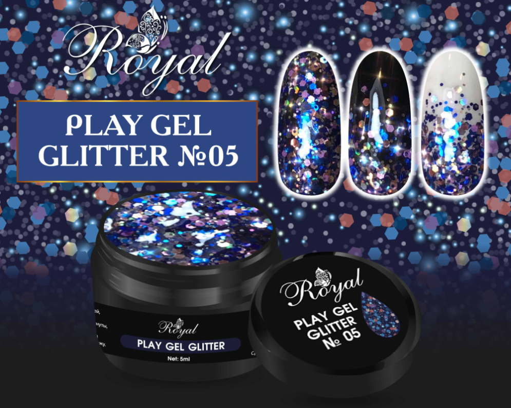 05 PLAY GEL GLITTER Royal 5 ml    