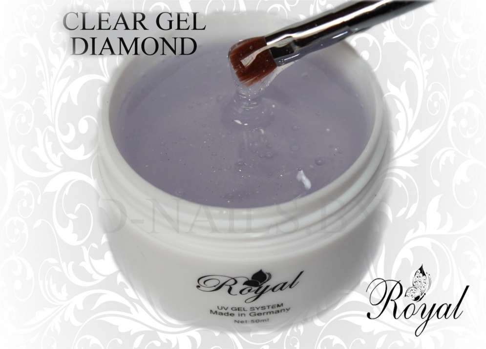 Прозрачный моделирующий гель с микроблеском Royal Clear Diamond — для сияющего дизайна