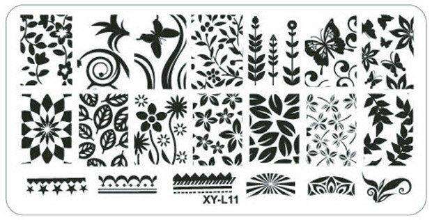 Пластина для стемпинга пластиковая 6*12 см XY-L11