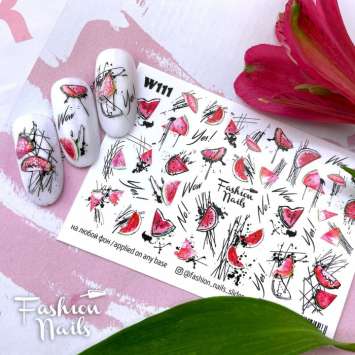 Fashion Nails Слайдер-дизайн WHITE № 111