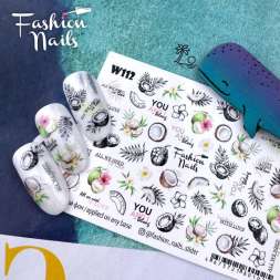 Fashion Nails Слайдер-дизайн WHITE № 112
