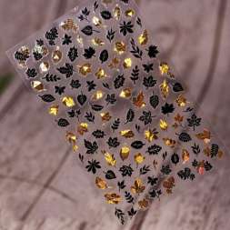 Наклейки 3D 660 черный+золото