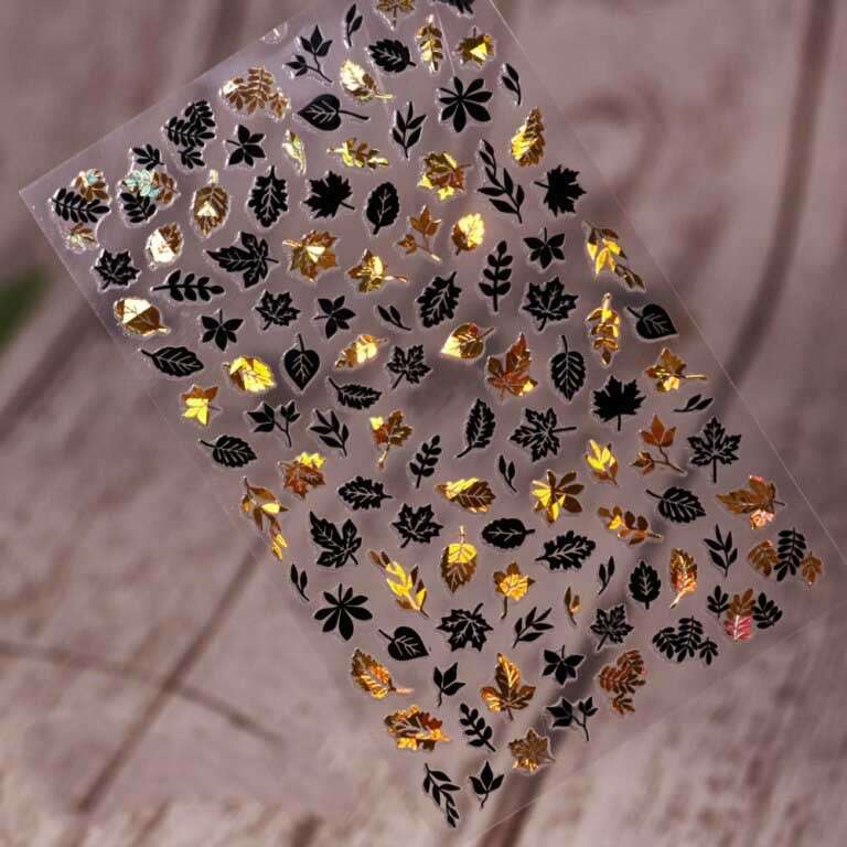 Наклейки 3D 660 черный+золото