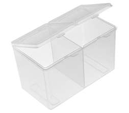 Бокс для салфеток на 2 отделения прозрачный