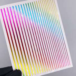 1535 Наклейки полосочки голография