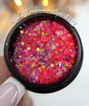 Шестигранники микс конфетти Арт.5329