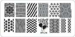 Пластина для стемпинга пластиковая 6*12 см XY-L14