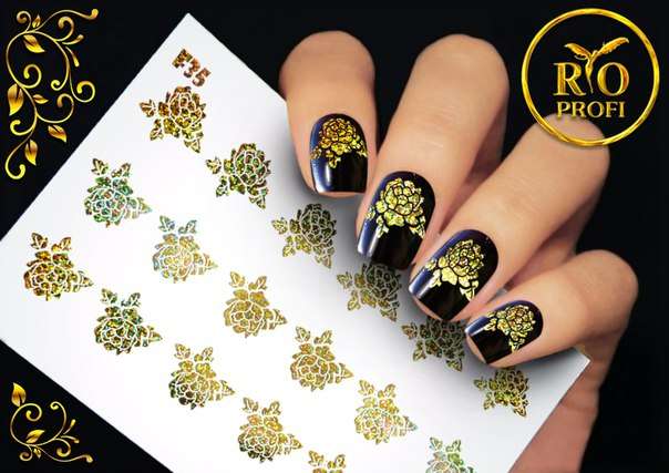 Rio Profi Слайдер дизайн фольгированный Золото №35