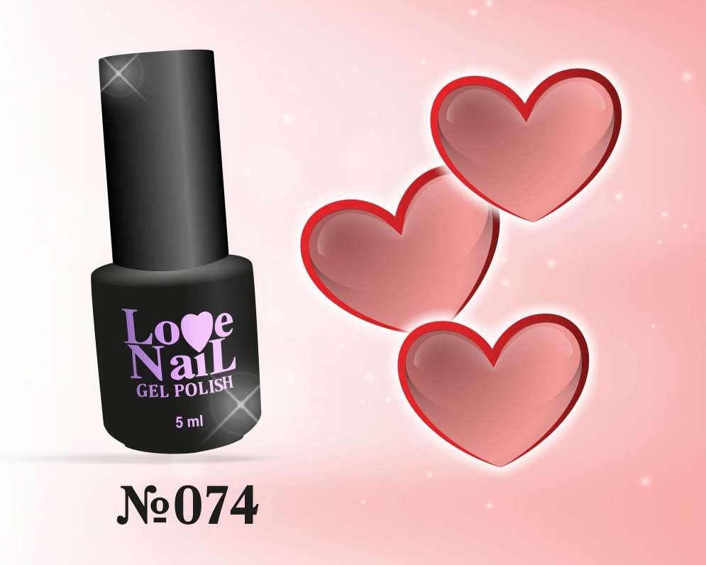 074 LOVE NAIL ГЕЛЬ ЛАК класса Premium   