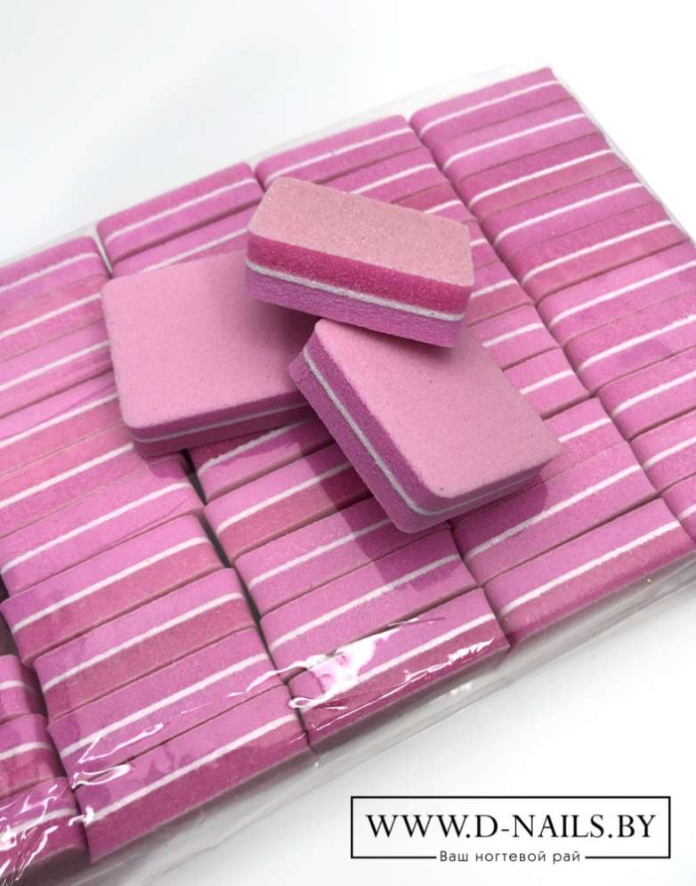 Мини-баф цветной розовый 1 шт