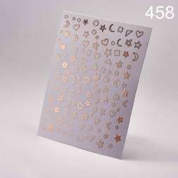 Наклейки 3D 458 золото